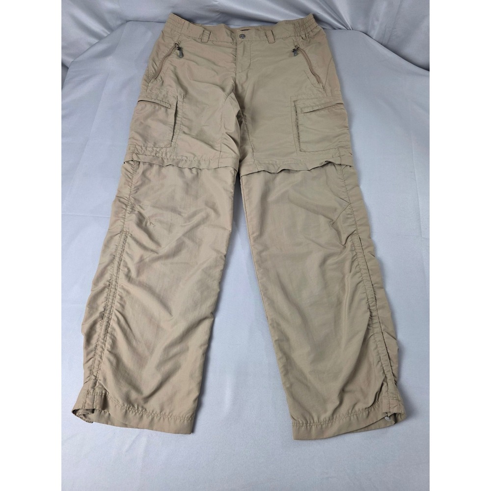 REI Sahara Convertible Cargo Hiking Pants Tan Khaki UPF 50 Womens 6P Petite